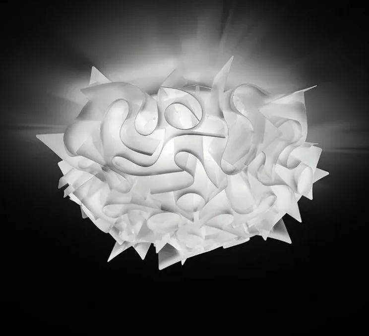 Plafonnier et/ou applique murale, Veli Small, blanc opal, Ø32cm, H15cm - Slamp