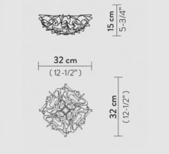 Plafonnier et/ou applique murale, Veli Small, blanc opal, Ø32cm, H15cm - Slamp