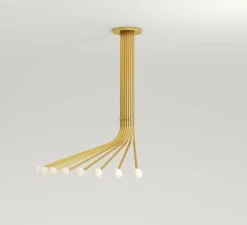 Plafonnier, Fan 567, laiton brossé, L153cm, H150cm - Atelier Areti