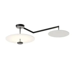 Plafonnier, Flat 5910, gris, blanc, LED, dim, 2700K, 5220 lm, L106cm, H34cm - Vibia