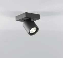 Plafonnier, Focus 1, noir, LED, 3000K, 540lm, L10cm, H10cm - Light Point