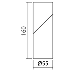 Plafonnier, Galileo articulé, noir mat, IP44, Ø5,5cm, H16cm - MDC