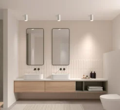 Plafonnier, Galileo L, blanc mat, IP44, Ø6cm, H13cm - MDC