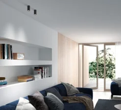 Plafonnier, Galileo L, noir mat, IP44, Ø6cm, H13cm - MDC