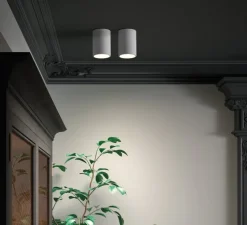 Plafonnier, Galileo S, blanc mat, IP44, Ø6cm, H8,5cm - MDC