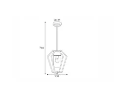 Plafonnier, Gemstone 3454, Laiton vieilli, IP44, Ø33cm, H76cm - Moretti Luce