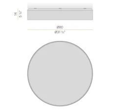 Plafonnier, Ginevra, noir et or, LED, dim, 3000K, 6743 lm, Ø80cm, H14cm - Panzeri