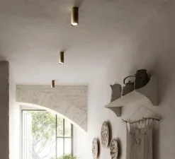 Plafonnier, Girasoli, fer antique, Ø6cm, H13cm - Il Fanale