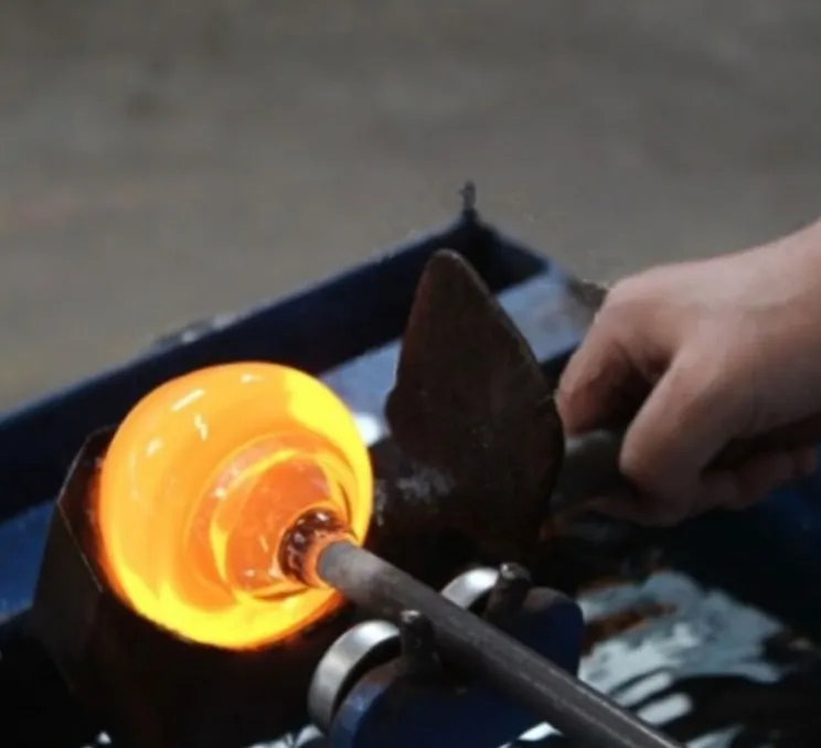 Plafonnier, Glass L 008, laiton, verre opalin, Ø23,5cm, H55cm - Zangra