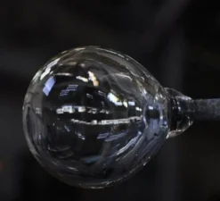 Plafonnier, Glass L 008, laiton, verre opalin, Ø23,5cm, H55cm - Zangra