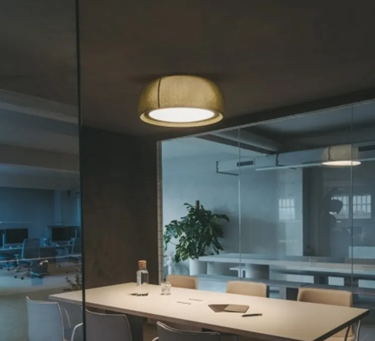 Plafonnier, Gong, vert, LED, dim, 2700K, 1464 lm, Ø61,2cm, H24,8cm - LEDS C4