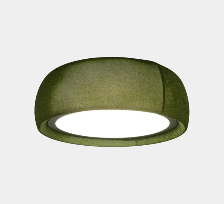 Plafonnier, Gong, vert, LED, dim, 2700K, 1464 lm, Ø61,2cm, H24,8cm - LEDS C4