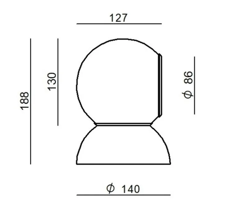Plafonnier, Gravitino 541, noir, LED, dim, 3000K, 956 lm, Ø14cm, H18,8cm - Stilnovo