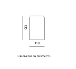 Plafonnier, Hans, blanc, IP55, Ø11cm, H13,5cm - Toscot