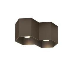 Plafonnier, Hexo 2.0 LED, bronze, LED, dim, 3000K, 1400lm, L22cm, H10cm - Wever&Ducré