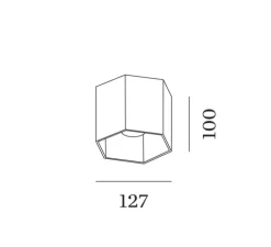Plafonnier, Hexo 1.0 LED, bronze, variable DALI, LED, 2700K, 670lm, Ø12,7cm, H10cm - Wever&Ducré