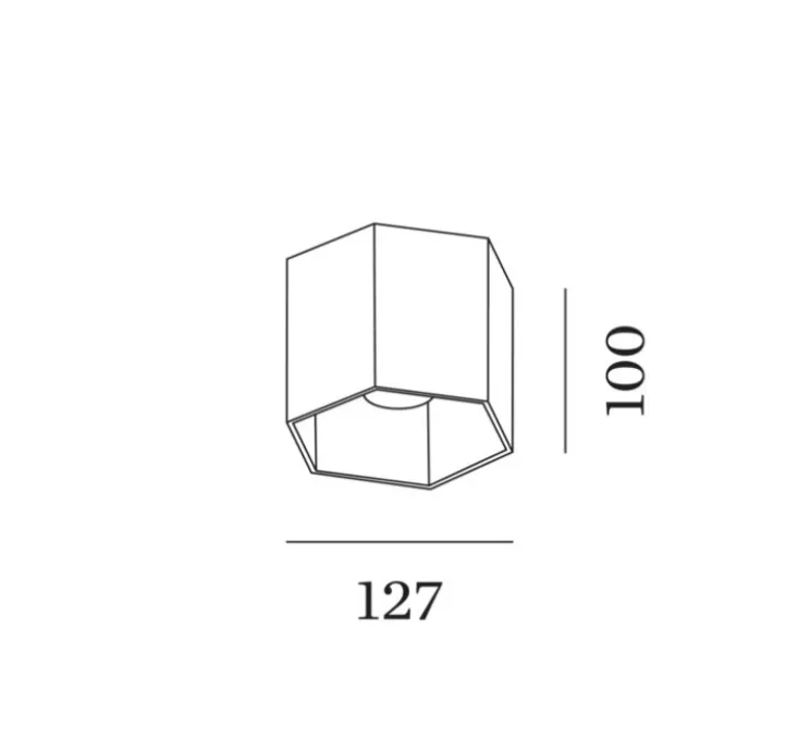 Plafonnier, Hexo 1.0 LED, bronze, variable DALI, LED, 2700K, 670lm, Ø12,7cm, H10cm - Wever&Ducré