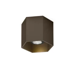 Plafonnier, Hexo 1.0 PAR16, bronze, Ø12,7cm, H10cm - Wever-Ducre