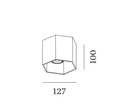 Plafonnier, Hexo 1.0 PAR16, bronze, Ø12,7cm, H10cm - Wever-Ducre