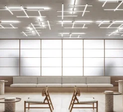 Plafonnier, Hilow, blanc, LED, 2700K, 4602lm, L113cm, H13cm - Panzeri