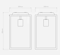 Plafonnier, Homefield, noir texturé, IP23, L20cm, H33,5cm - Astro