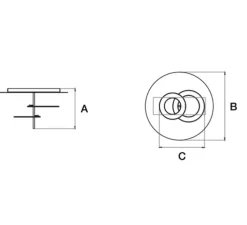 Plafonnier, Hula Hoop S2, Blanc, laiton, LED, dim, 2700-3000K, 7295 lm, Ø66cm, H40cm - Icone