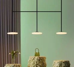 Plafonnier, Ihana, opale et noir, LED, 2700K, 3x1019lm, L168cm, H100cm - Marset