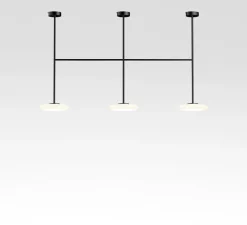 Plafonnier, Ihana, opale et noir, LED, 2700K, 3x1019lm, L168cm, H100cm - Marset