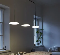Plafonnier, Ihana, opale et noir, LED, 2700K, 3x1019lm, L168cm, H150cm - Marset
