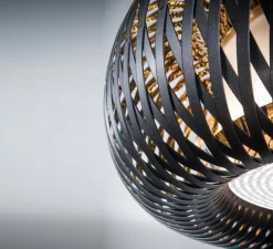 Plafonnier, Kalatos, noir et or, Ø63cm, H30cm - Slamp