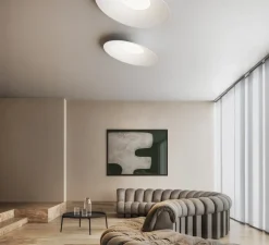 Plafonnier, Kate, blanc, LED, dim, 2700K, 6600 lm, Ø90cm, H27cm - KDLN