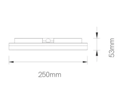 Plafonnier, Kora Round 20 W, blanc, IP40, LED, 2700-3200-4000K, 2400 lm, Ø25cm, H5,3cm - Beneito Faure