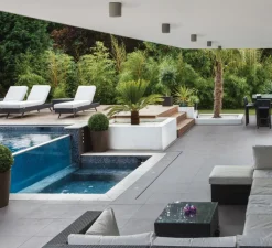 Plafonnier, Kos Round, béton mat, IP44, Ø11cm, H14,1cm - Astro