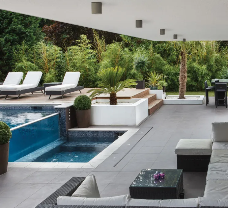 Plafonnier, Kos Round, béton mat, IP44, Ø11cm, H14,1cm - Astro