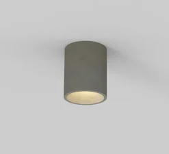 Plafonnier, Kos Round, béton mat, IP44, Ø11cm, H14,1cm - Astro