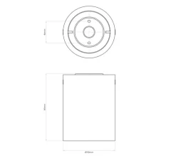 Plafonnier, Kos Round, béton mat, IP44, Ø11cm, H14,1cm - Astro