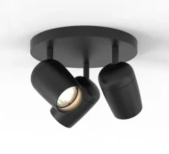 Plafonnier, Koto Triple Round, noir mat, Ø22cm, H16,6cm - Astro