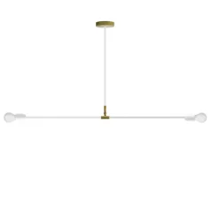 Plafonnier, lampe porcelaine et métal, blanc, Ø110cm, H58,5cm - ZANGRA