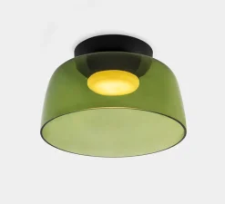 Plafonnier, Levels, 1 Body, vert, LED, dim, 3000K, 1850 lm, Ø32cm, H20cm - LEDS C4