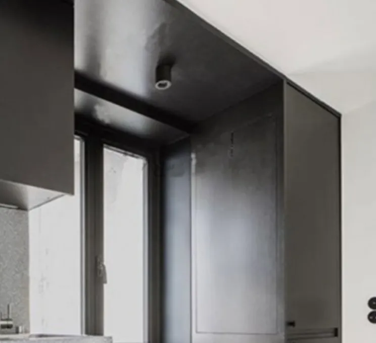 Plafonnier, light.013.004, noir brillant, Ø8,5cm, H12,5cm - Zangra