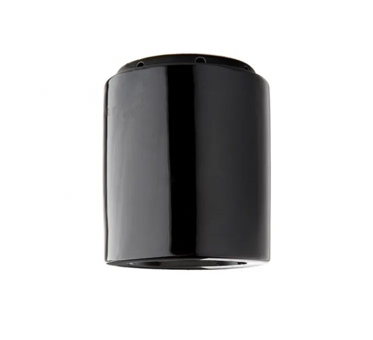 Plafonnier, light.013.004, noir brillant, Ø8,5cm, H12,5cm - Zangra