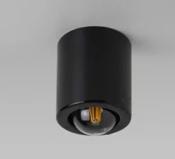 Plafonnier, light.013.b.001, noir brillant, Ø9,5cm, H11cm - Zangra