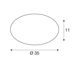 Plafonnier, LIPSY DOME 40, blanc, IP44, LED, 3000K/4000K, 2200 lm, Ø35cm, H11cm - Slv