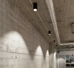 Plafonnier, Lotis tubed surface, noir et blanc, Ø8,5cm, H13cm - Modular