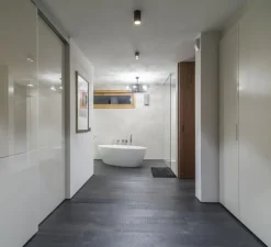 Plafonnier, Lotis tubed surface, noir et or, Ø8,5cm, H13cm - Modular