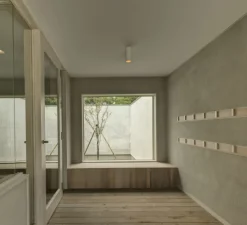 Plafonnier, Lotis tubed surface, blanc et or, Ø8,5cm, H13cm - Modular