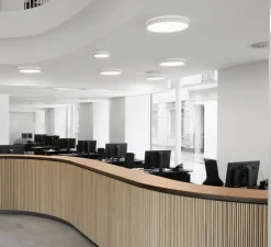 Plafonnier, LP Slim Round Apparent, blanc, LED, 3000k, 2404lm, Ø25cm, H11cm - Louis Poulsen