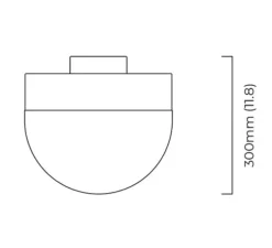 Plafonnier, Lucid Flush 300, laiton satiné , L30cm, H30cm - CTO lighting