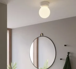 Plafonnier, Lyra 180, blanc brillant, IP44, Ø18cm, H24cm - Astro