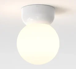 Plafonnier, Lyra 180, blanc brillant, IP44, Ø18cm, H24cm - Astro